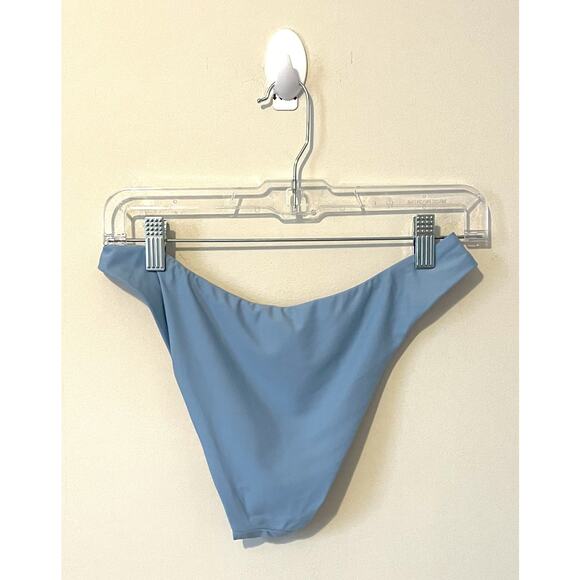 J. Crew High Leg Swim Bikini Bottom Light Blue Size Small NEW - Picture 2 of 8